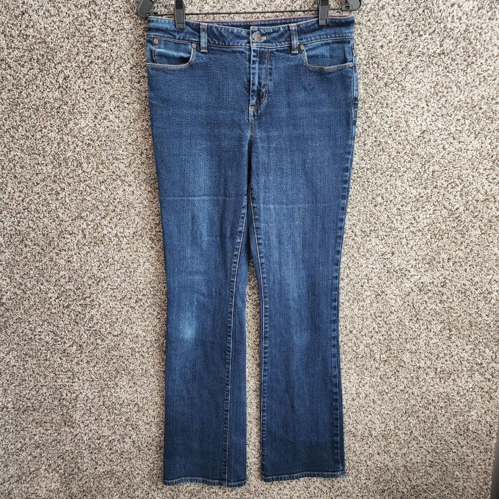 Talbots Heritage Jeans Women's 8 29 Long Tall Blue Denim‎ Mid Rise Stretch